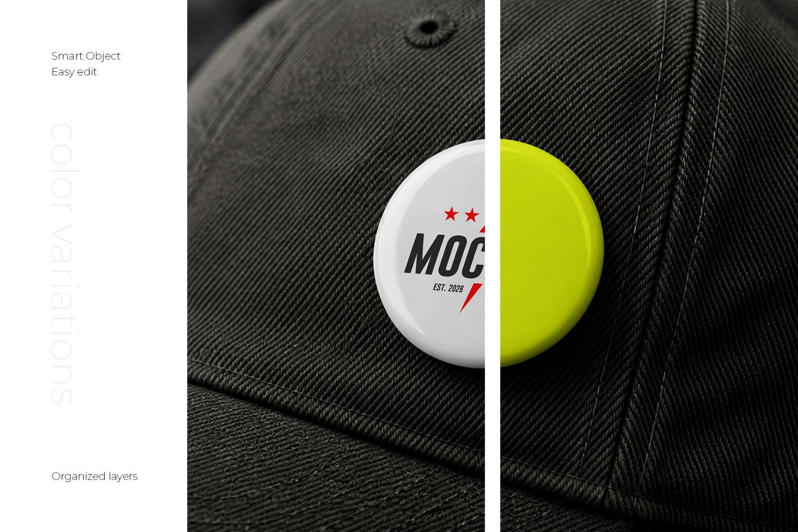 Pin Button Badge Mockup Set