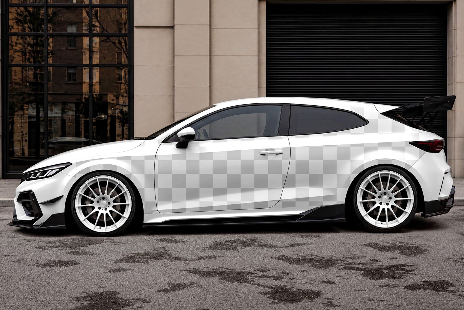 Sporty 3-Door Hatchback Car Mockup Set