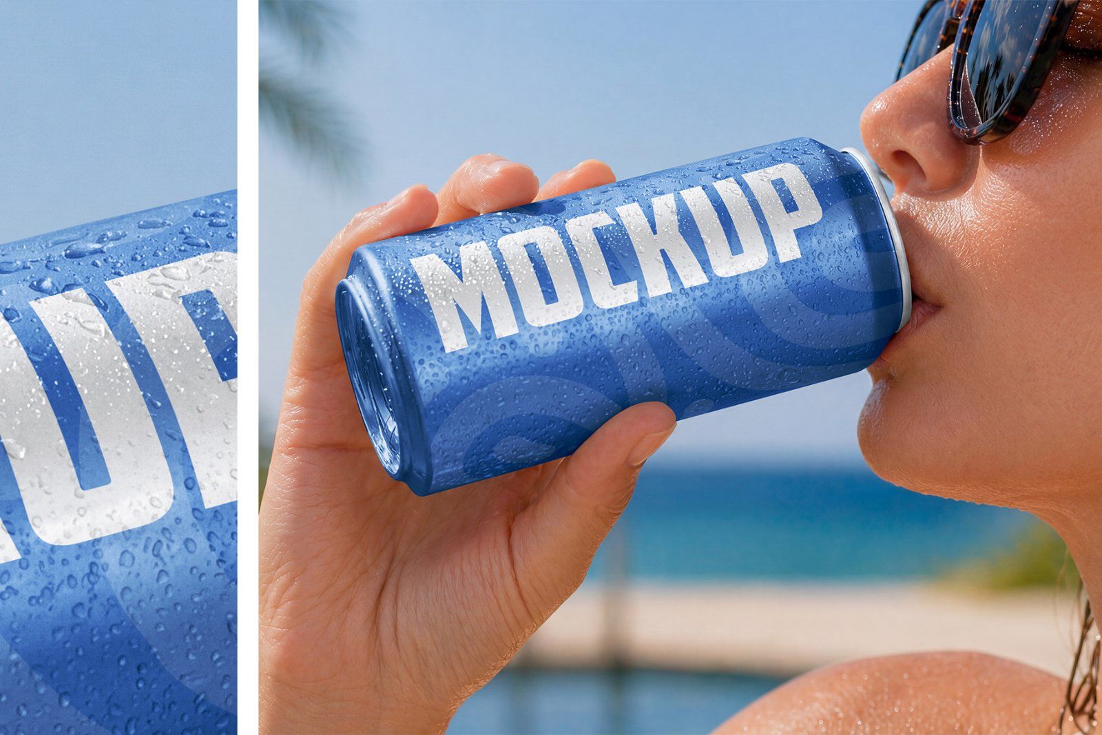 Energy Drink Can Mockup Set