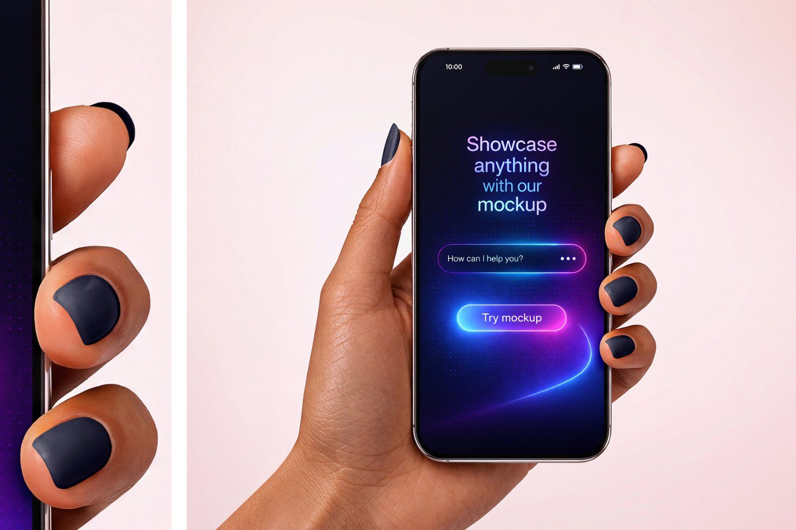 iPhone in Hand Mockup Set