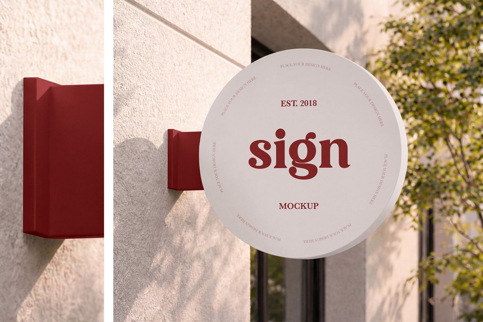 Circle Sign Mockup Set