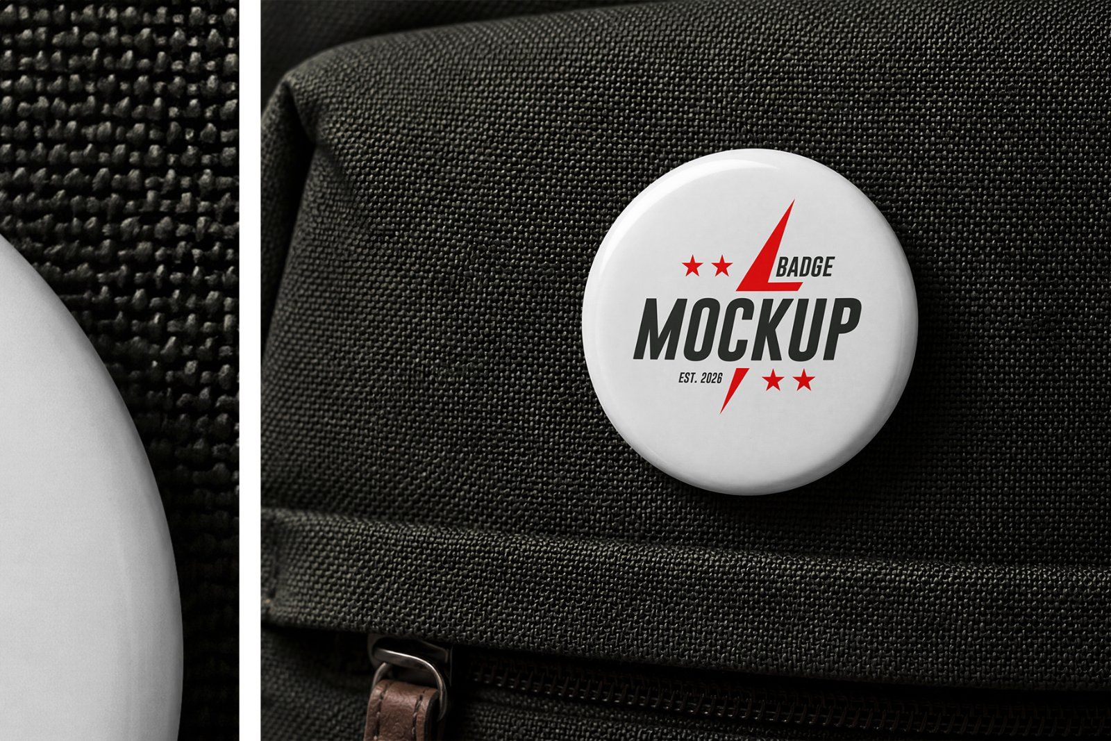 Pin Button Badge Mockup Set