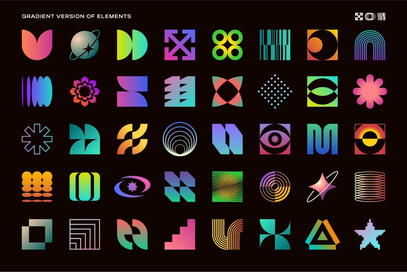 275 Modern Geometric Vector Elements