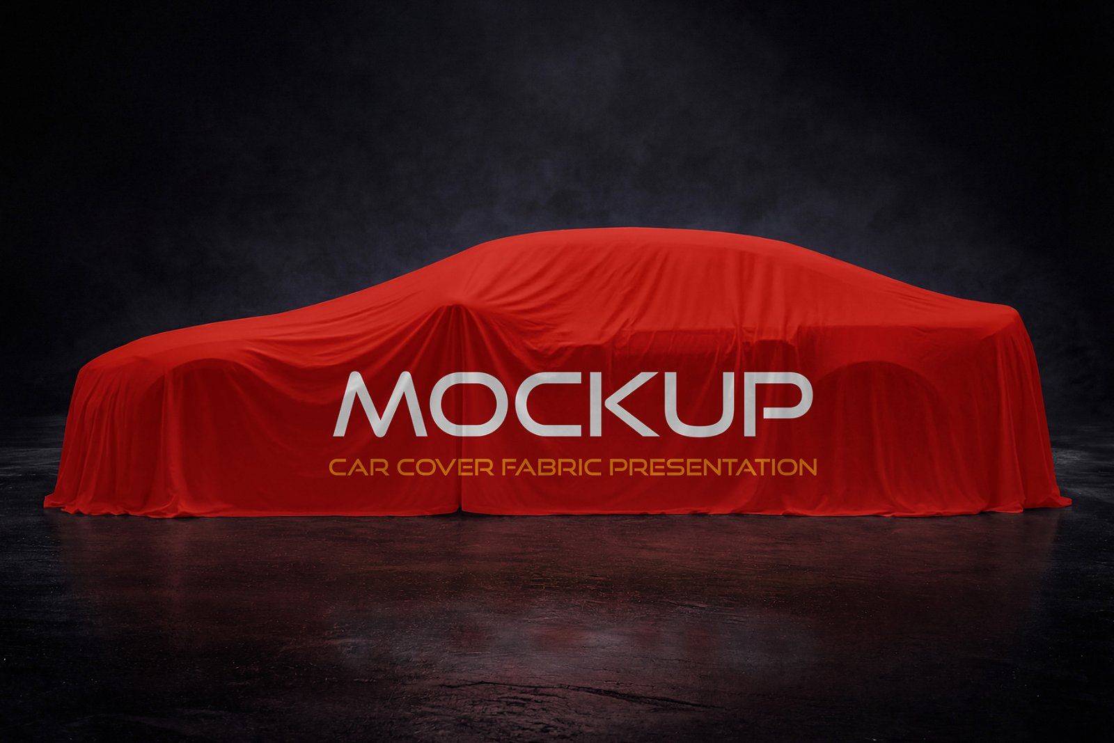 Car Cover Fabric Presentation Mockup Set