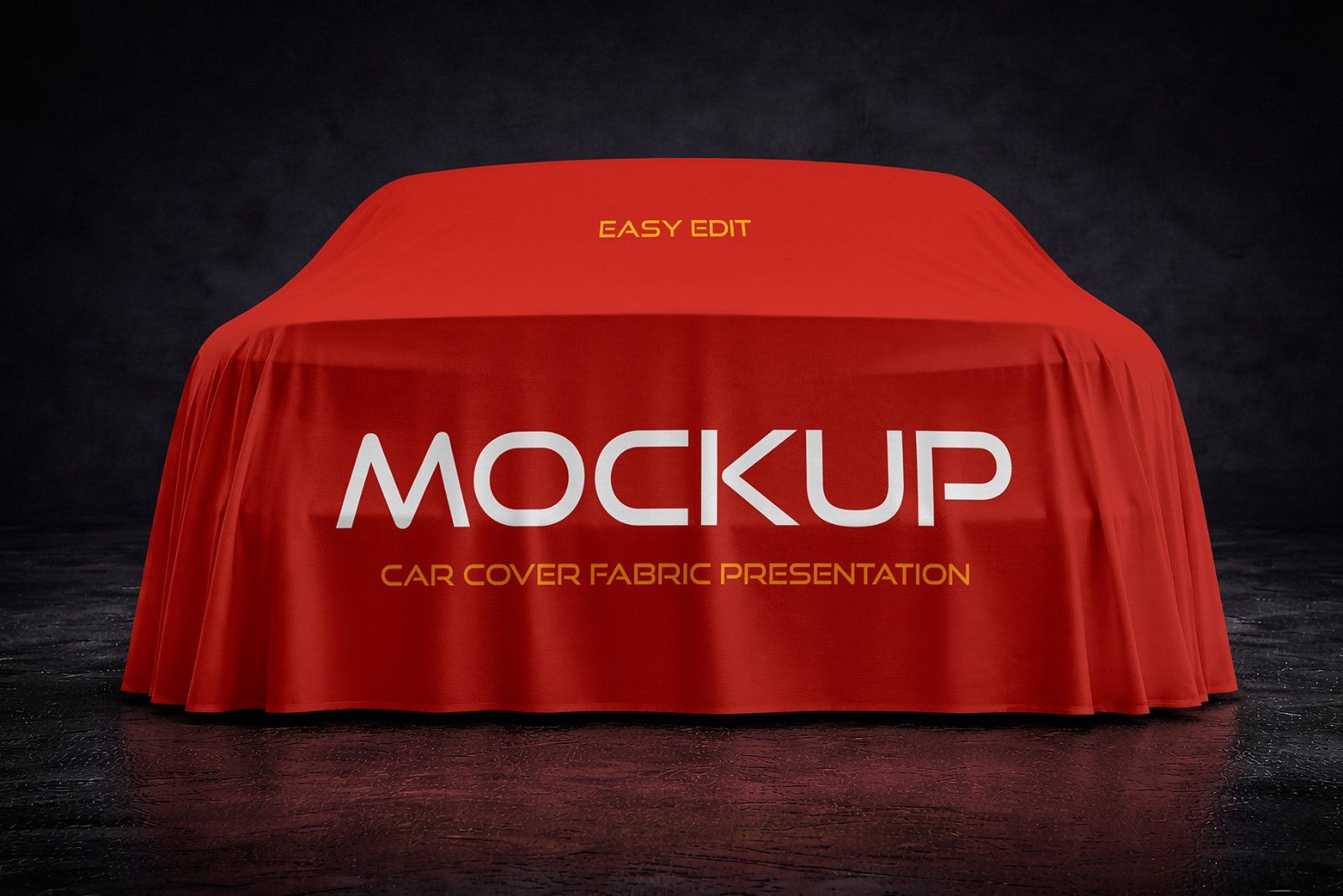 Car Cover Fabric Presentation Mockup Set