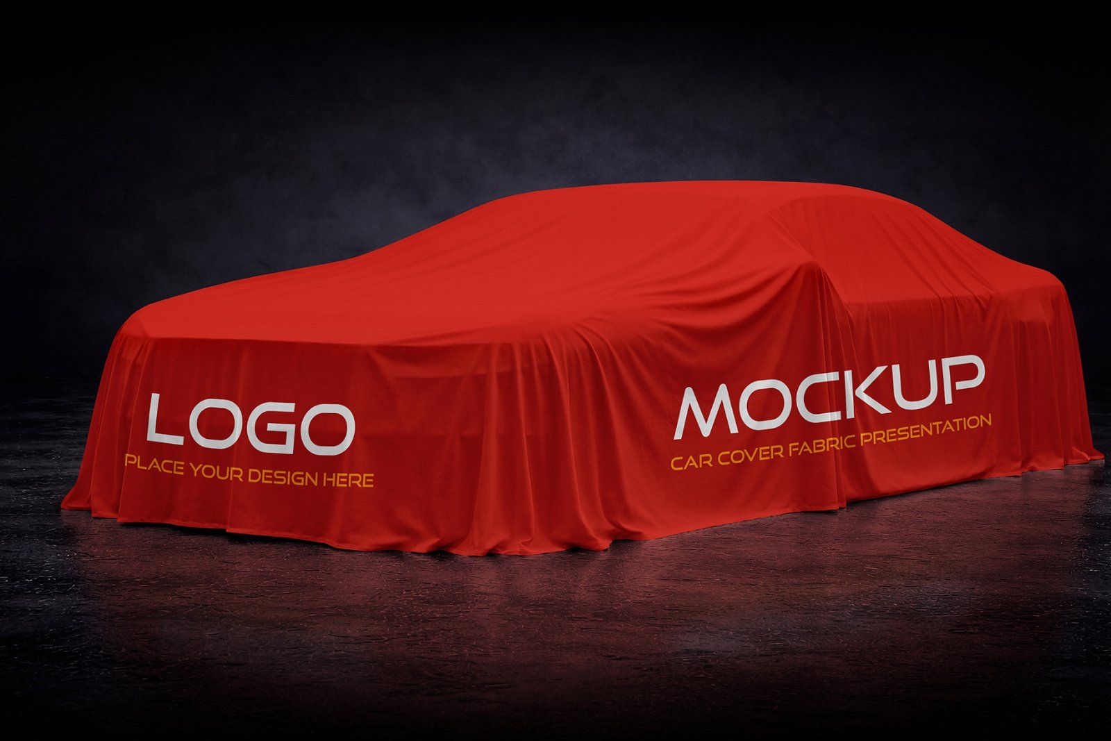 Car Cover Fabric Presentation Mockup Set