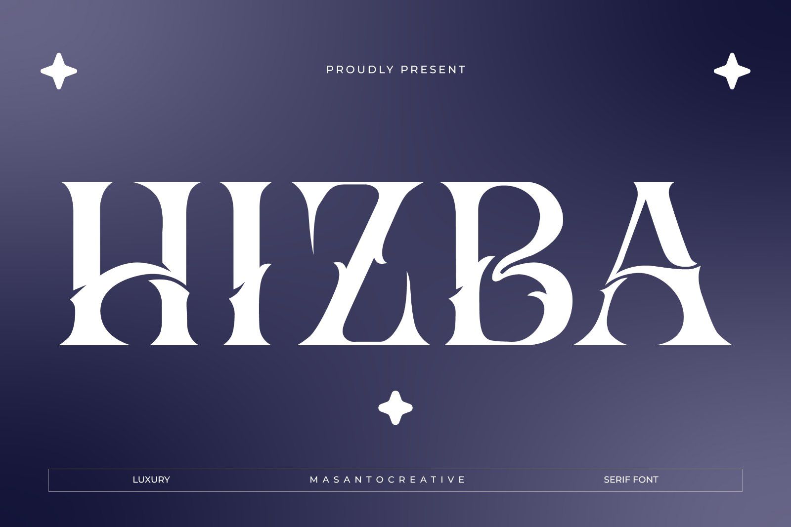 Hizba – Luxury Ornamental Serif Font