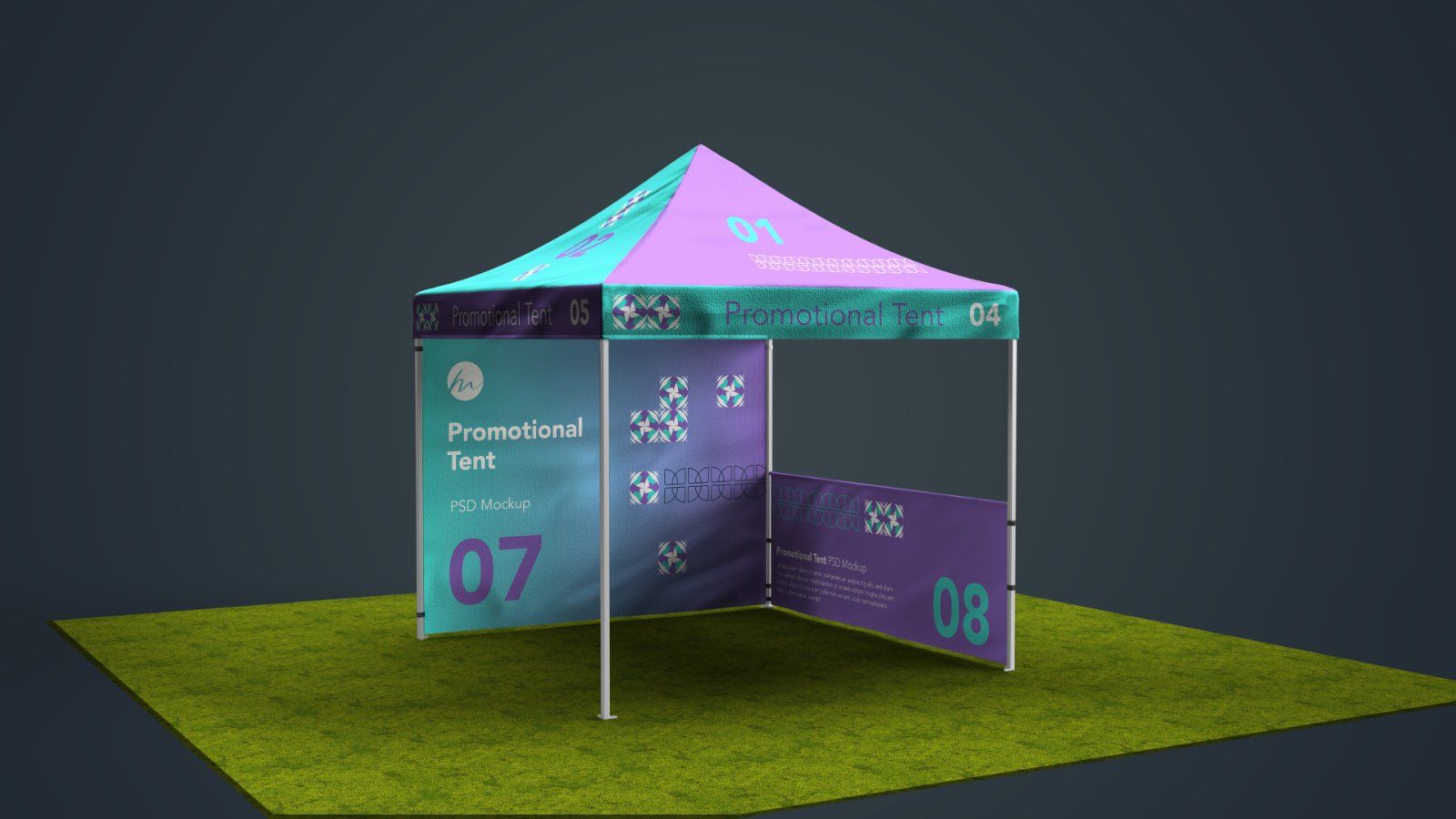 Promotional Pop Up Canopy Tent Mockup – 5 PSD Bundle