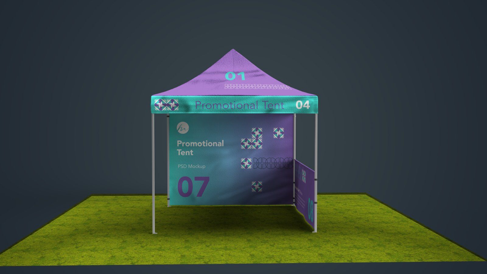 Promotional Pop Up Canopy Tent Mockup – 5 PSD Bundle