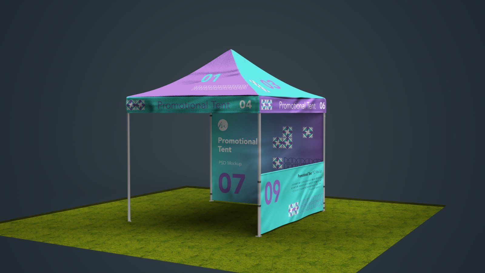 Promotional Pop Up Canopy Tent Mockup – 5 PSD Bundle
