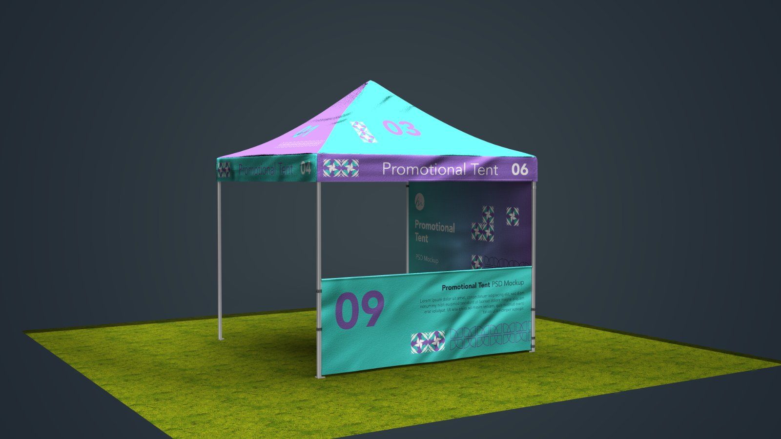 Promotional Pop Up Canopy Tent Mockup – 5 PSD Bundle