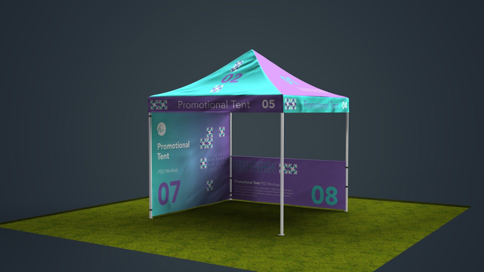 Promotional Pop Up Canopy Tent Mockup – 5 PSD Bundle