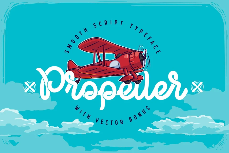 Propeller font + illustration