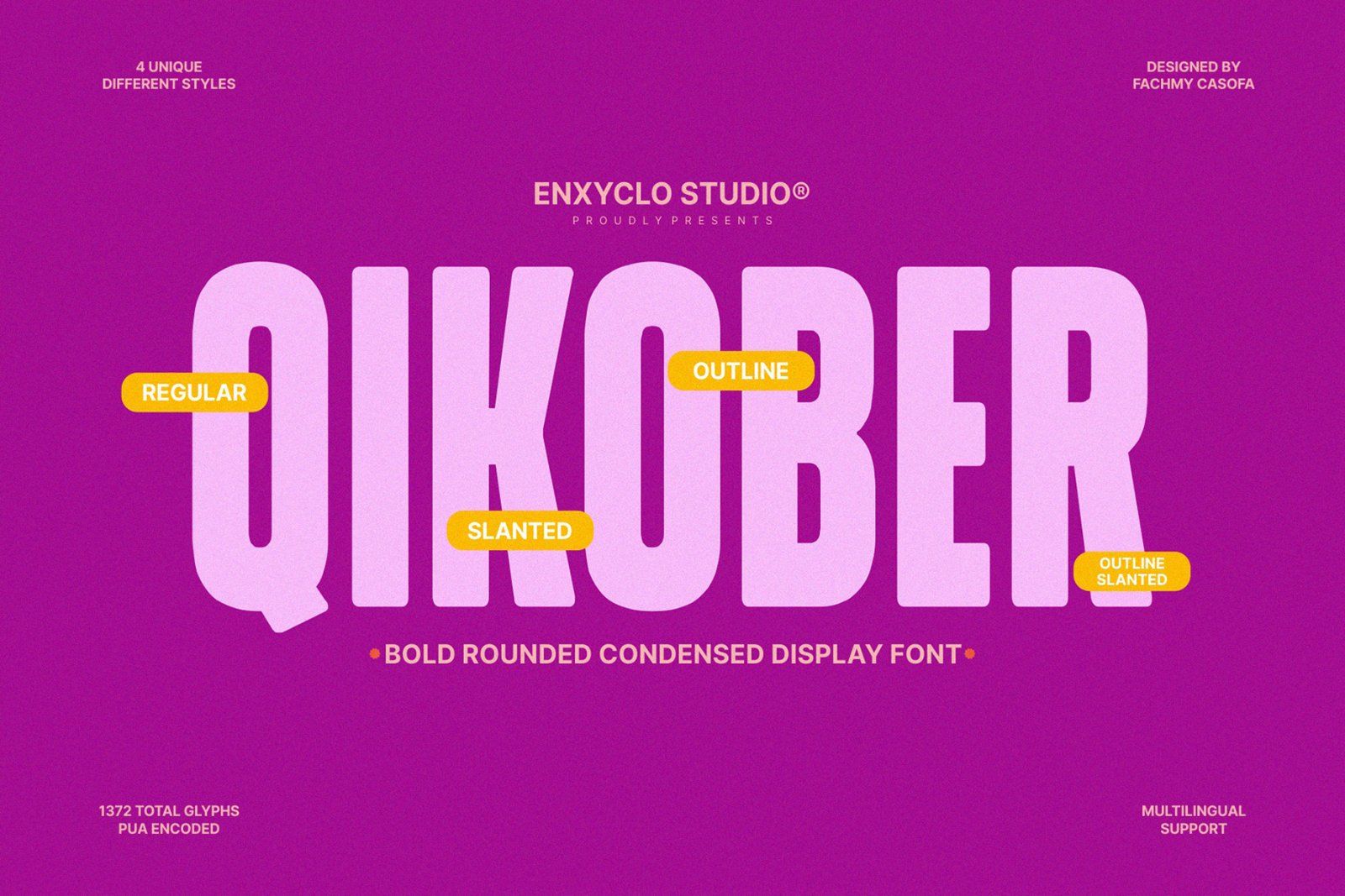 Qikober - Bold Rounded Condensed Font