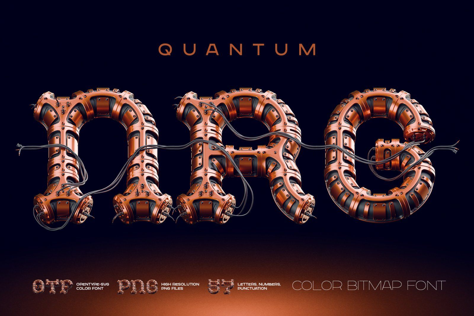 Quantum NRG - Color Bitmap Font — image 1