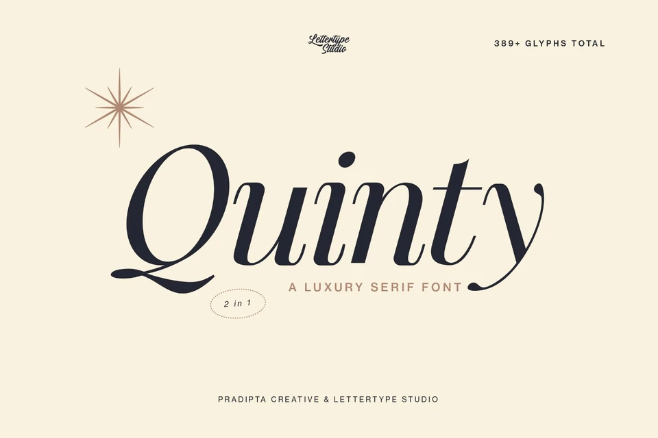 Quinty a Luxury Serif Font Family