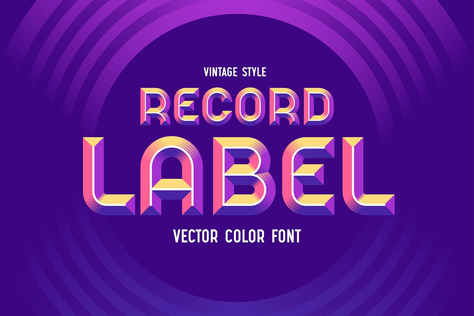 Record Label - Color Vector Font — image 1