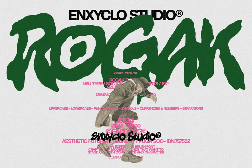ROGAK  — Raw Branding Font