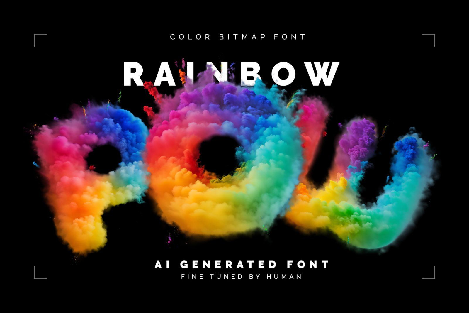 Rainbow Pow - Color Bitmap Font — image 1