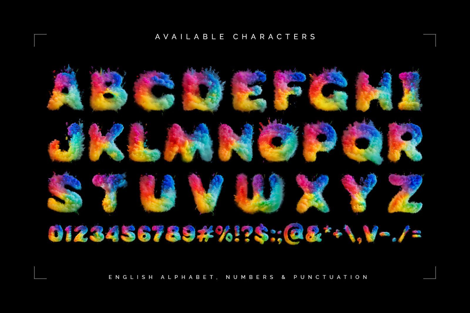 Rainbow Pow - Color Bitmap Font — image 4
