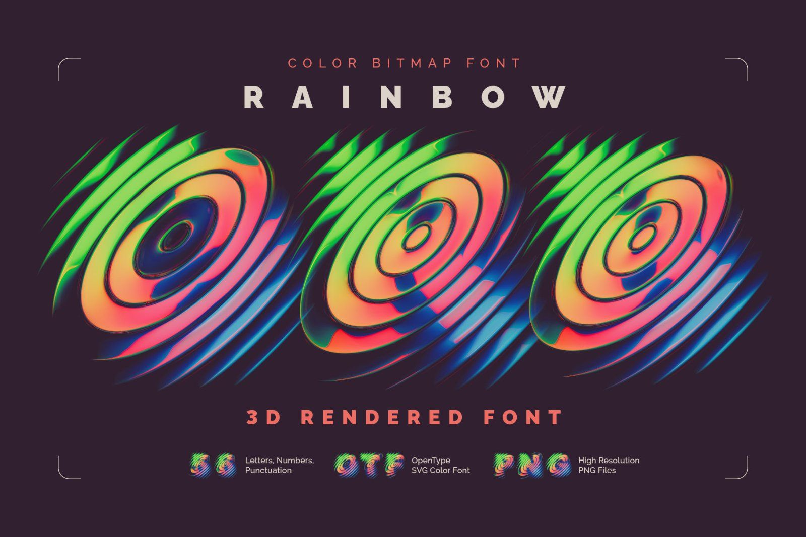 Rainbow Orb - Color Bitmap Font — image 1