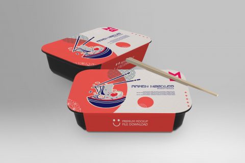 Ramen Noodles Package Mockup