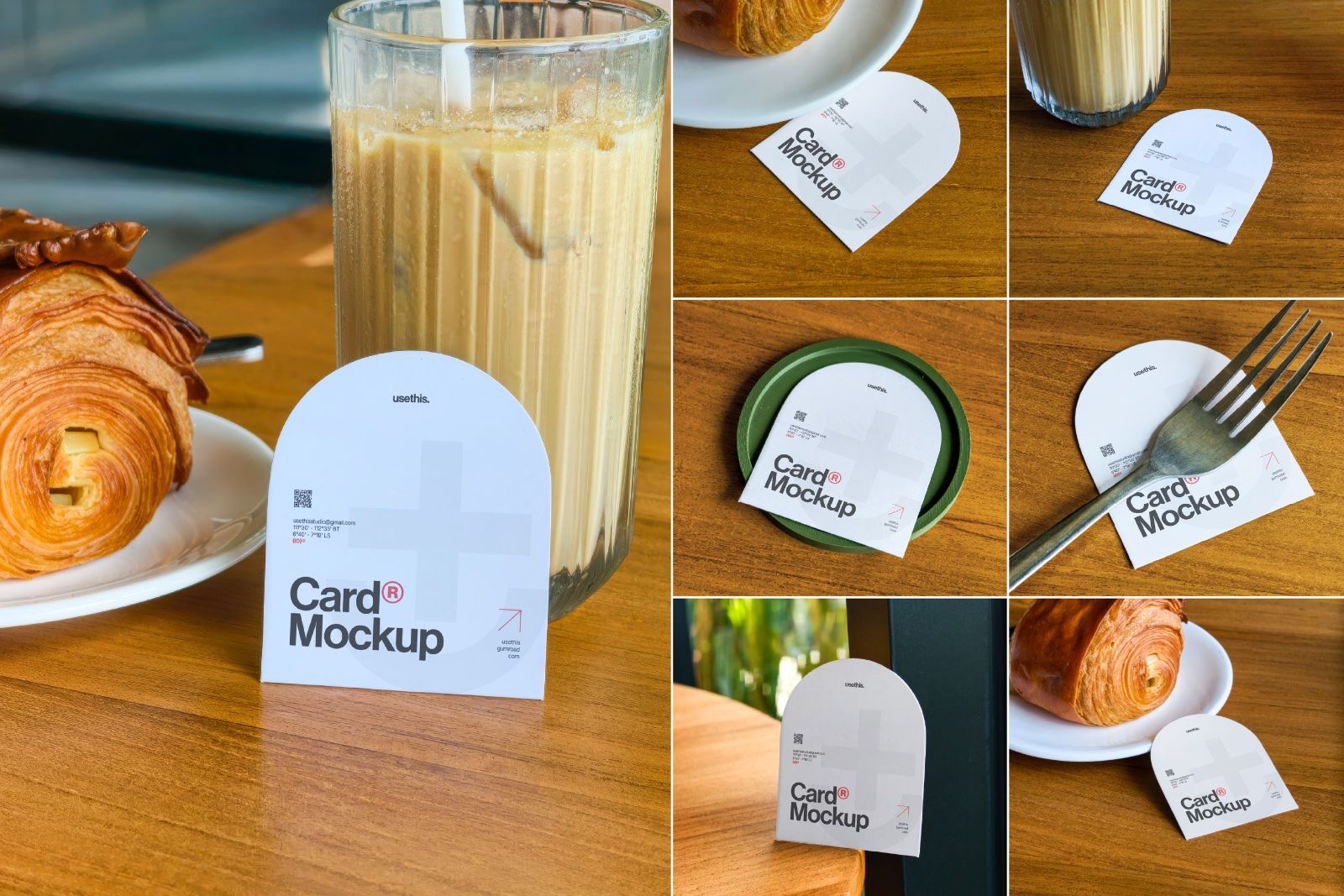 Cafenook Arch Card Mockup Bundle (PSD) — image 1
