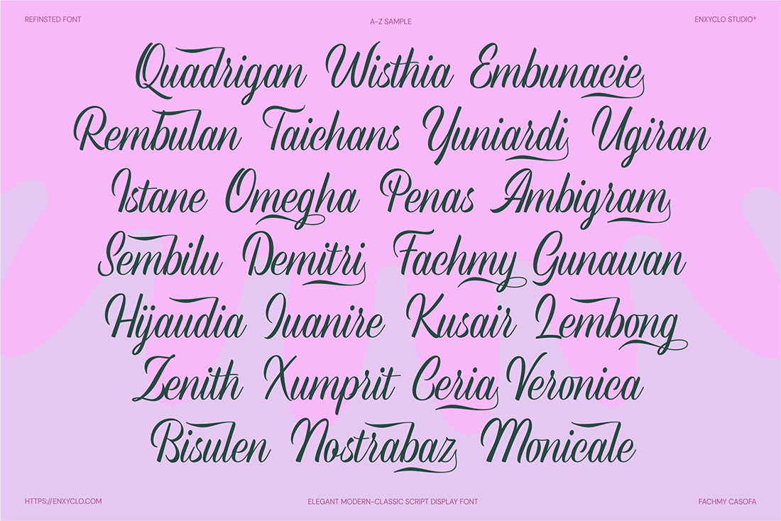 Refinsted — Elegant Script Calligraphy Font