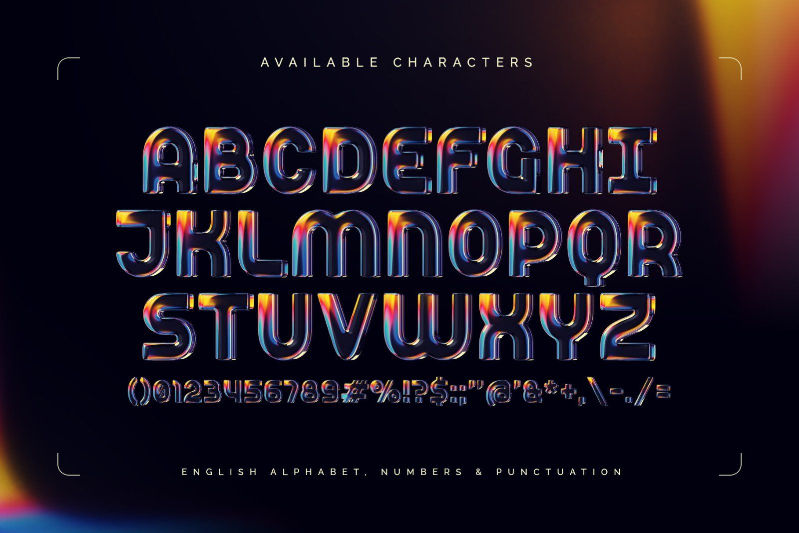 Refraction Ray - Color Bitmap Font — image 5
