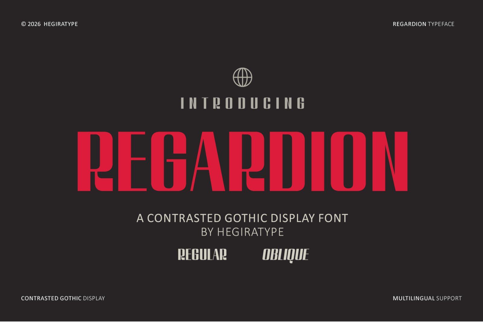 Regardion_a Contrasted gothic display font
