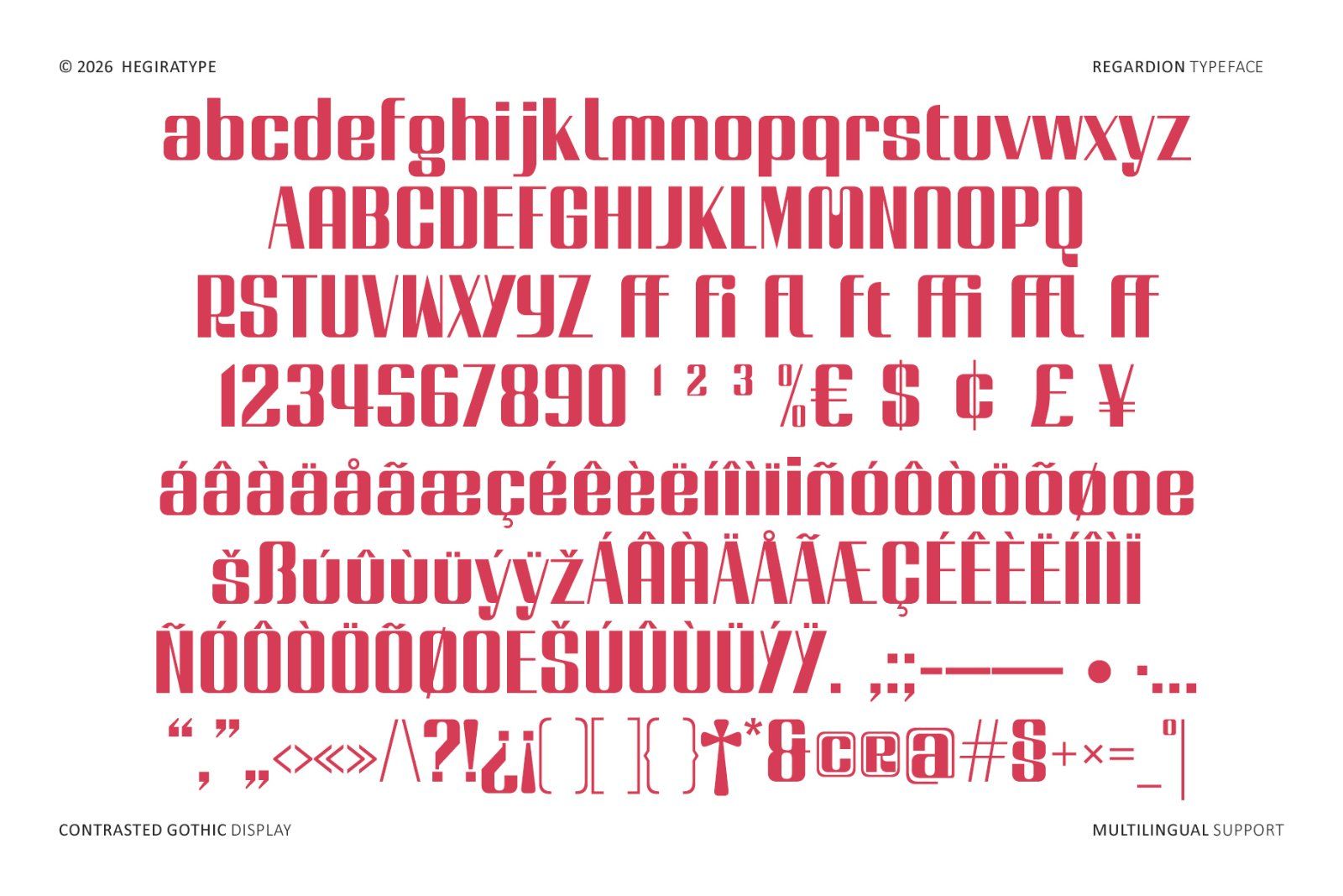 Regardion_a Contrasted gothic display font