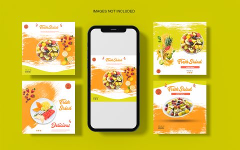 Restaurant-Fruit Salad Social Media Template-22-049