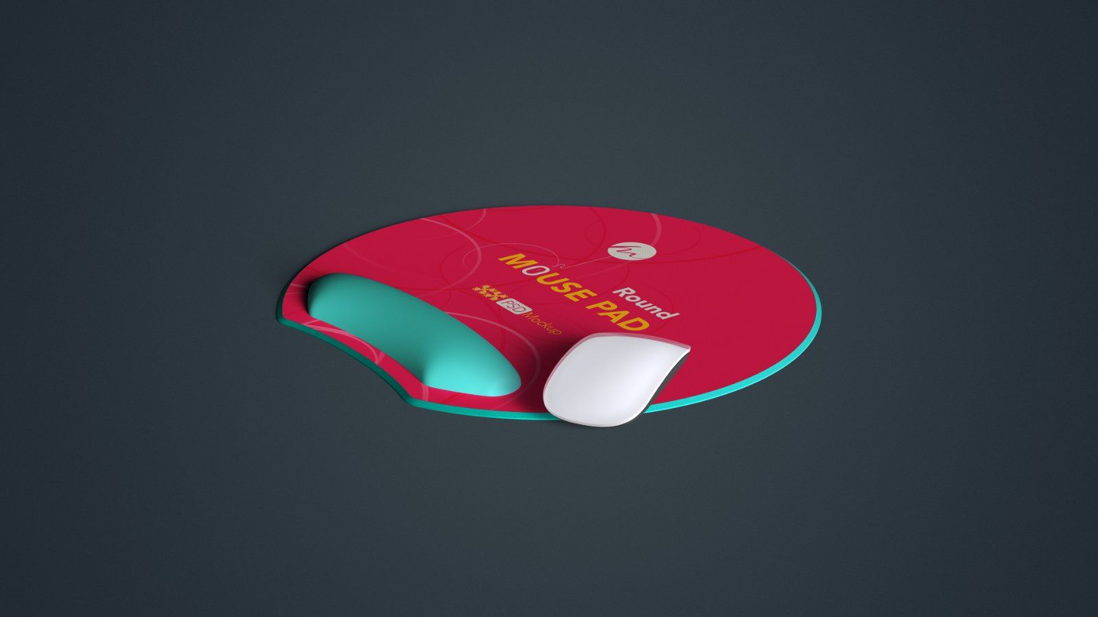 Ergonomic Round Mouse Pad with Wrist Rest Mockup – 5 PSDs — image 6