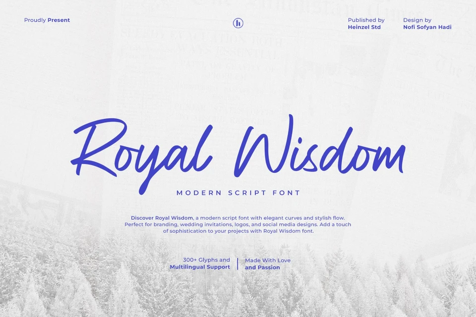 Royal Wisdom Modern Script Font