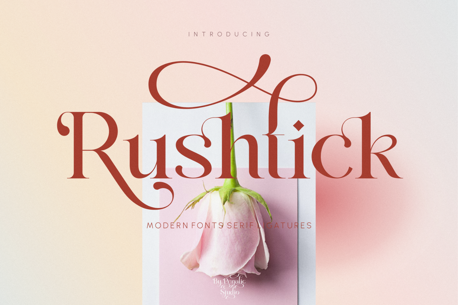 Rushtick _ Modern serif ligature font. — image 1