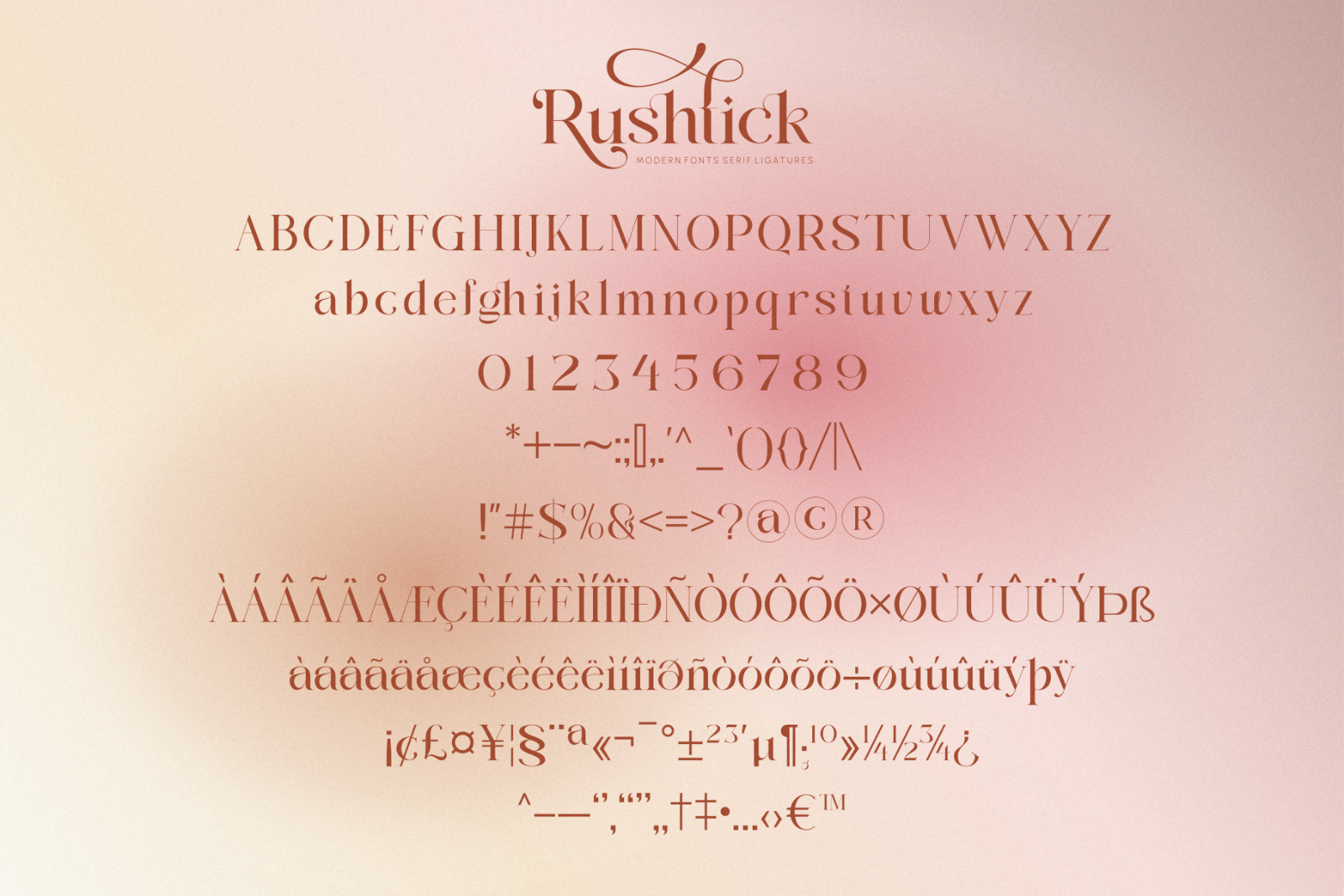 Rushtick _ Modern serif ligature font. — image 9