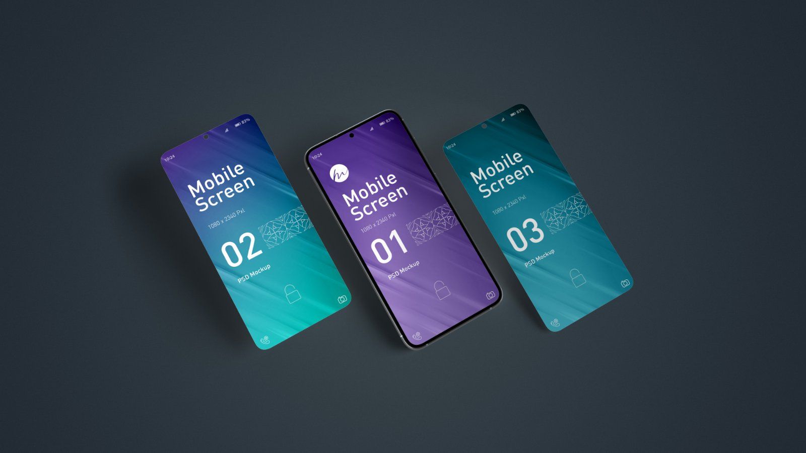 Smartphone Screen Mockup - 5 PSDs