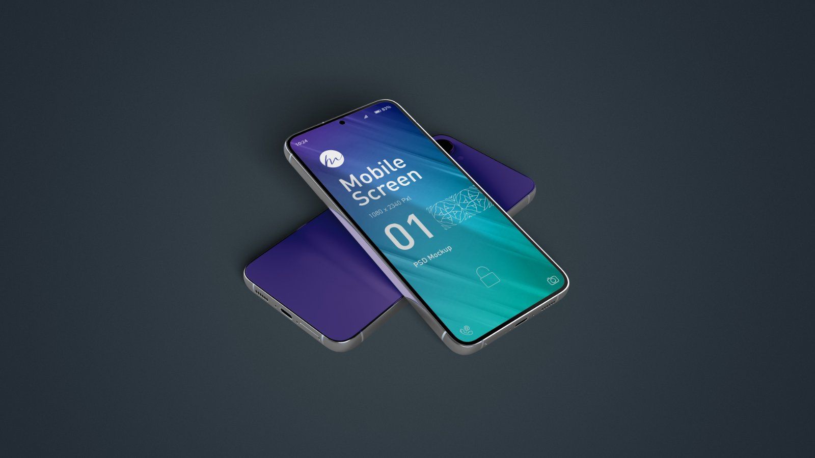 Mobile screen mockup - 5 PSDs
