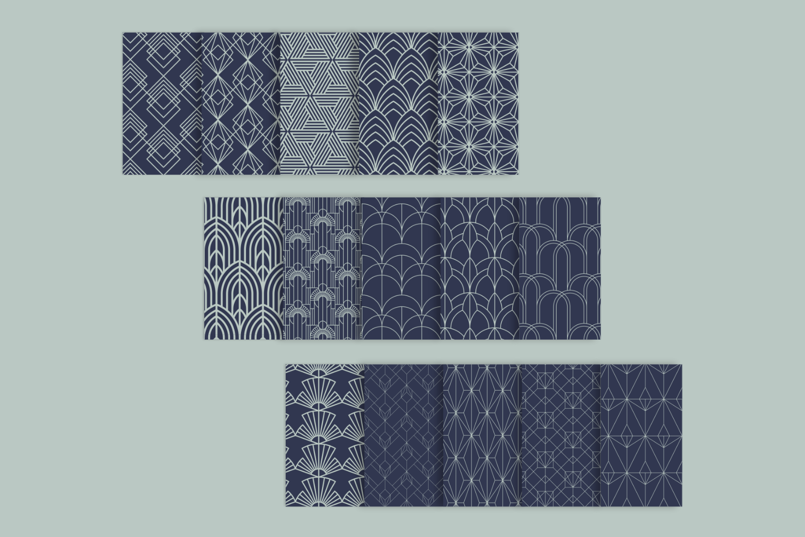 Geometric Art Deco Patterns V2 — image 6