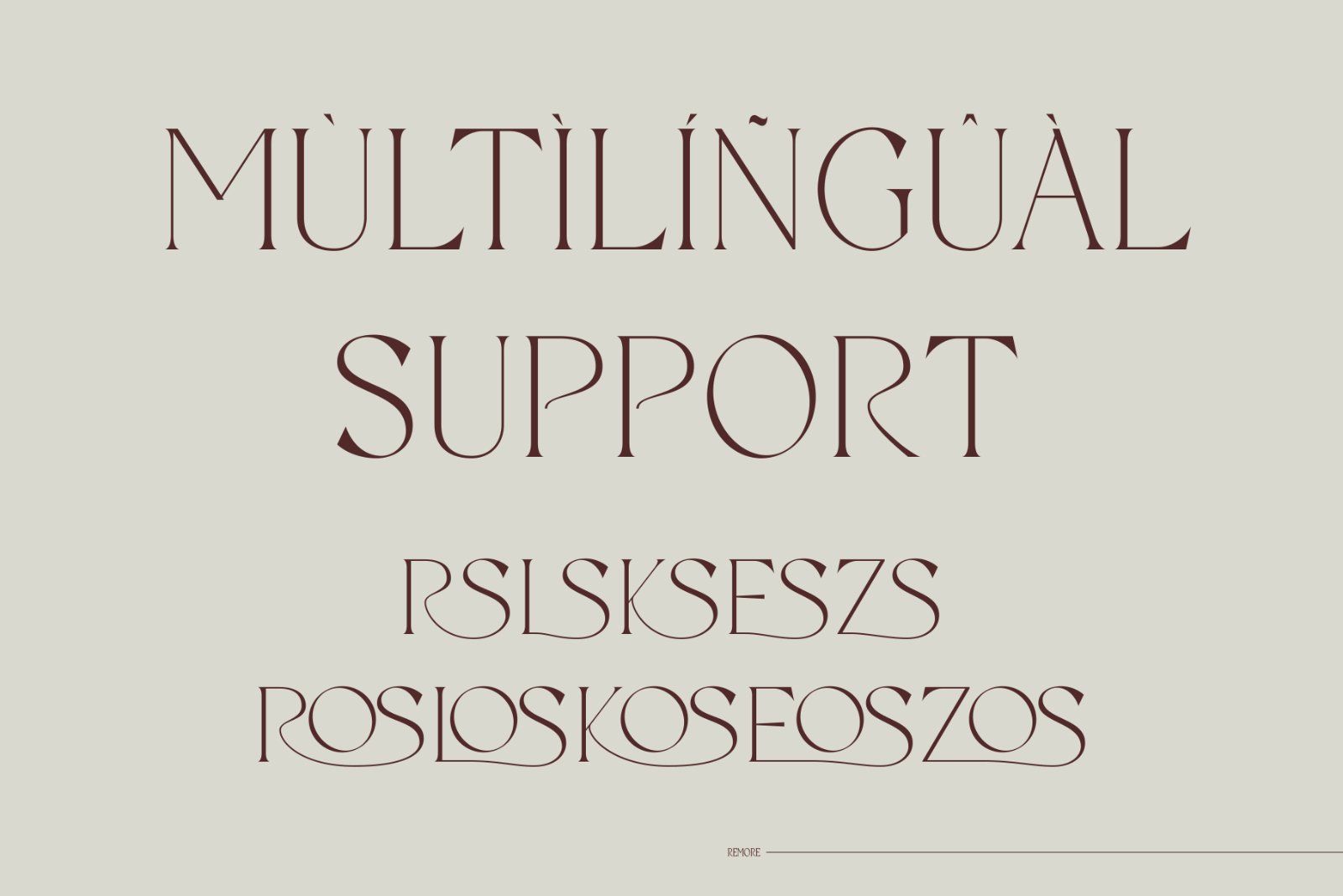 Remore | Modern And Elegant Serif