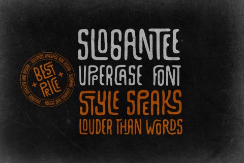 sloganTee Uppercase font