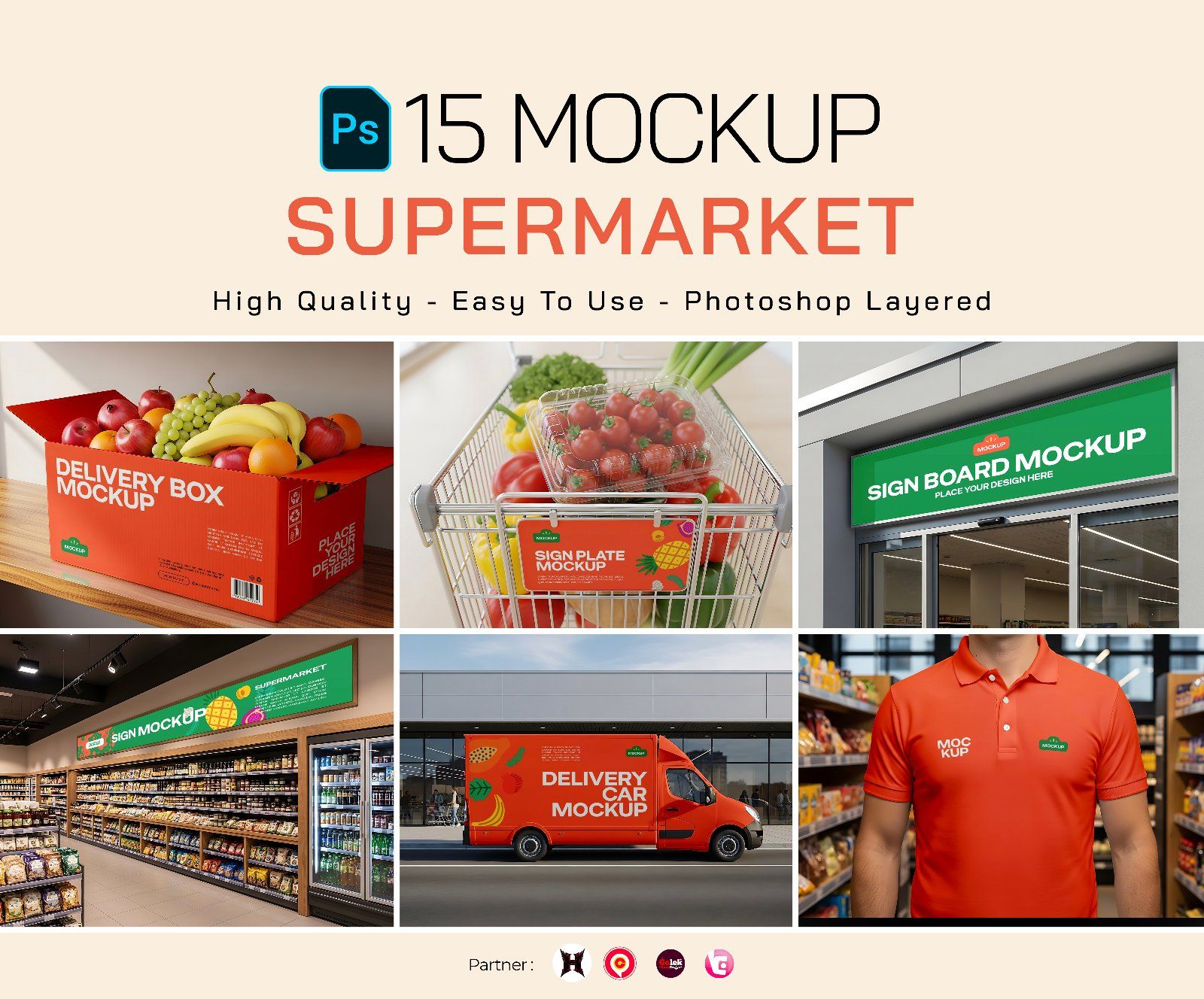 Premium Branding Big Supermarket Mockup