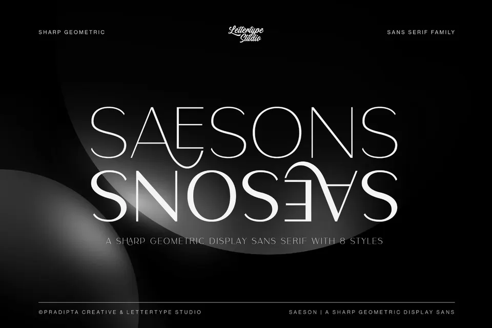 Saeson a Sharp Geometric Display Sans Serif