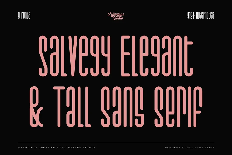 Salvegy Elegant & Tall Sans Serif