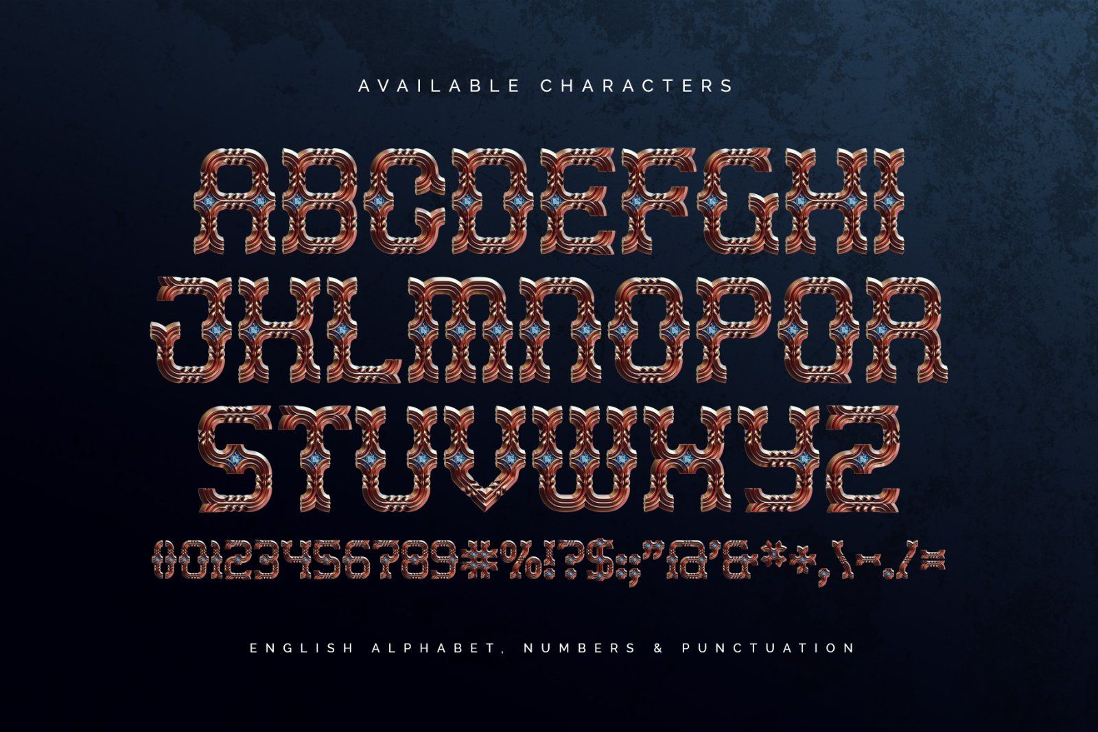 Sapphire Gems - Color Bitmap Font — image 4