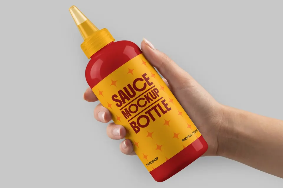 Sauce Bottle Mockup