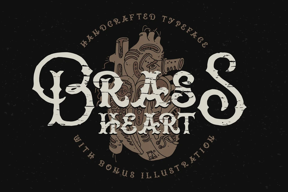 Brass Heart Font
