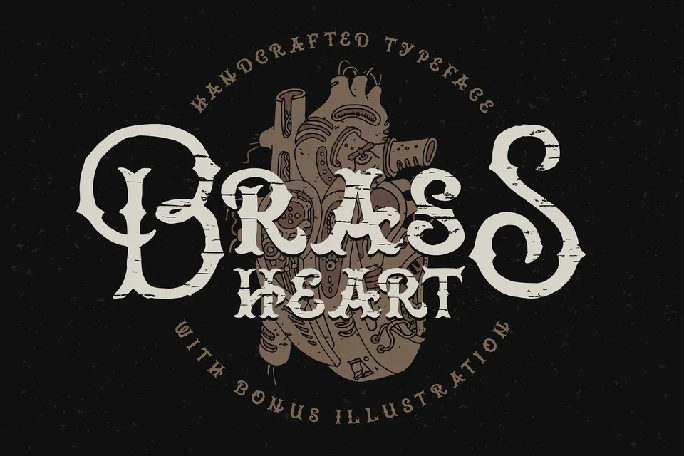 Brass Heart Font
