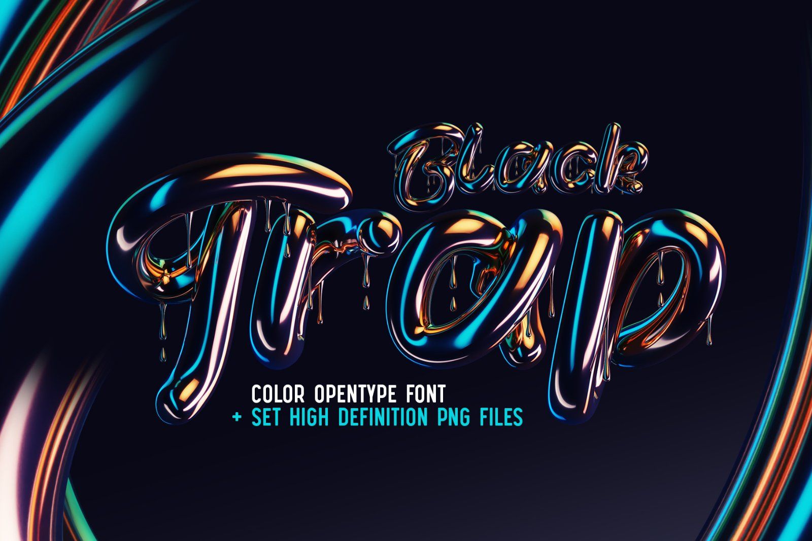 Black Trap - Color Bitmap Font — image 1