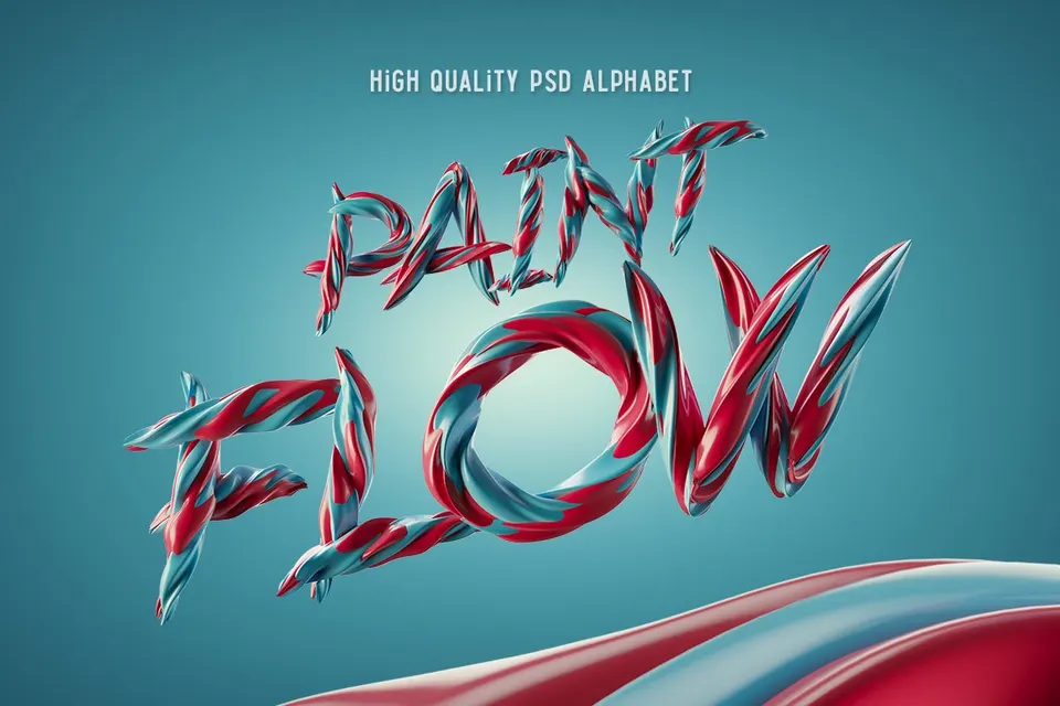 Paint Flow Alphabet